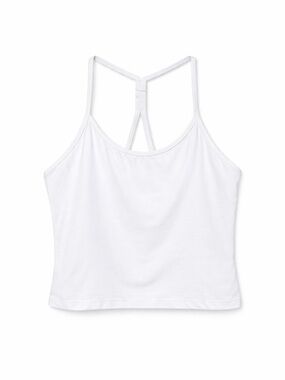 Beyond Yoga White Strappy Tank XL | Built-In Bra | Yoga/Athletic Top